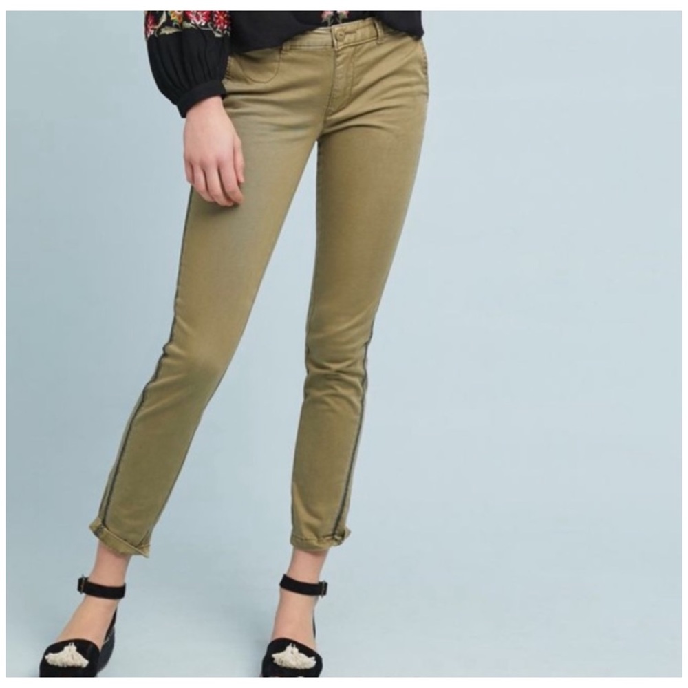 Anthropologie Striped Chino Trousers